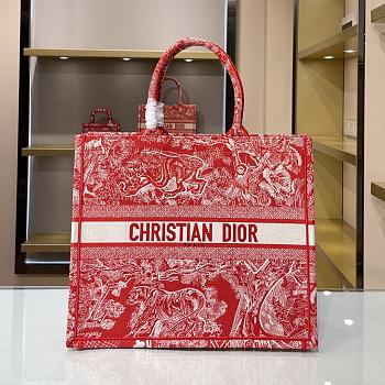 Forubags Christian Dior Book Tote Small Raspberry - M1296ZR - 41.5x34.5x16cm