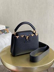 Forubags LV Capucines Mini Bag Taurillon Black - M56848 - 21.0 x 14.0 x 8.0cm - 1