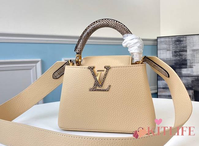 Forubags Louis Vuitton Capucines Nile Snake Skin Beige Mini - M96467 – 21x14x8cm - 1