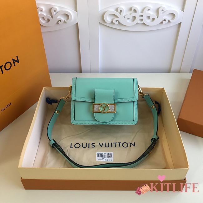 Forubags Louis Vuitton Mini Dauphine Calfskin Leather Bleu Azur Blue  - M55837 – 20 x 15 x 9 cm - 1