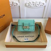 Forubags Louis Vuitton Mini Dauphine Calfskin Leather Bleu Azur Blue  - M55837 – 20 x 15 x 9 cm - 1