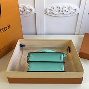 Forubags Louis Vuitton Mini Dauphine Calfskin Leather Bleu Azur Blue  - M55837 – 20 x 15 x 9 cm - 3