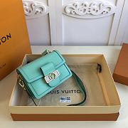 Forubags Louis Vuitton Mini Dauphine Calfskin Leather Bleu Azur Blue  - M55837 – 20 x 15 x 9 cm - 6