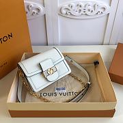 Forubags Louis Vuitton Mini Dauphine Calfskin Leather Bleu White - M55836 – 20 x 15 x 9 cm - 5