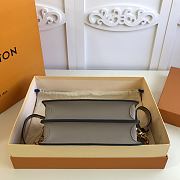 Forubags Louis Vuitton Mini Dauphine MM Calfskin Leather Galet Gray - M55835 – 25 x 17 x 10.5 cm - 3
