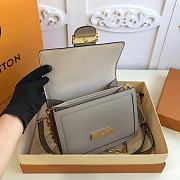 Forubags Louis Vuitton Mini Dauphine MM Calfskin Leather Galet Gray - M55835 – 25 x 17 x 10.5 cm - 4