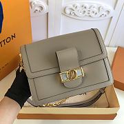 Forubags Louis Vuitton Mini Dauphine MM Calfskin Leather Galet Gray - M55835 – 25 x 17 x 10.5 cm - 5