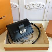 Forubags Louis Vuitton Mini Dauphine MM Calfskin Leather Black - M55821 – 25 x 17 x 10.5 cm - 3