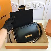 Forubags Louis Vuitton Mini Dauphine MM Calfskin Leather Black - M55821 – 25 x 17 x 10.5 cm - 5