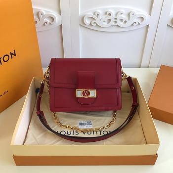 Forubags Louis Vuitton Mini Dauphine MM Calfskin Leather Cherry Berry - M55735 – 25 x 17 x 10.5 cm