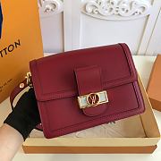 Forubags Louis Vuitton Mini Dauphine MM Calfskin Leather Cherry Berry - M55735 – 25 x 17 x 10.5 cm - 5