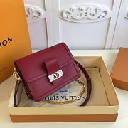 Forubags Louis Vuitton Mini Dauphine MM Calfskin Leather Cherry Berry - M55735 – 25 x 17 x 10.5 cm - 4