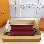 Forubags Louis Vuitton Mini Dauphine MM Calfskin Leather Cherry Berry - M55735 – 25 x 17 x 10.5 cm - 3