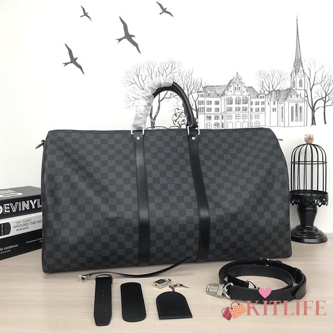 Forubags Louis Vuitton Keepall Bandoulière 55 Damier – N41414  – 55 x 31 x 24cm - 1