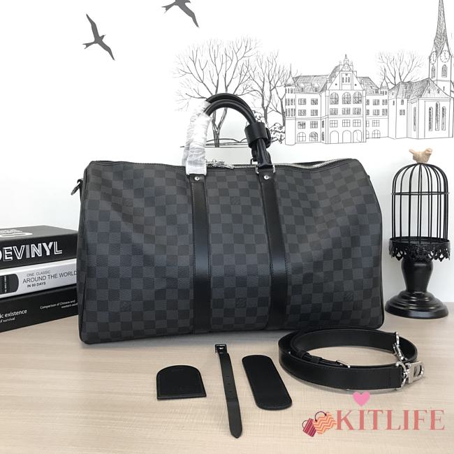 Forubags Louis Vuitton Keepall Bandoulière Damier – N41418  – 45 x 27 x 20cm - 1
