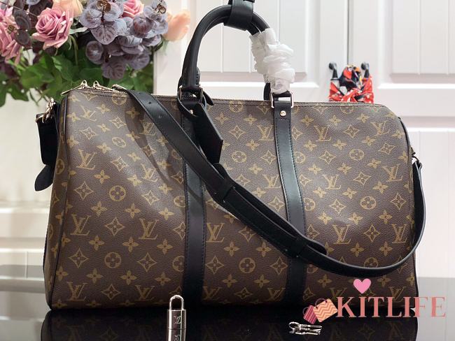 Forubags Louis Vuitton Keepall Bandoulière Monogram Macassar – M56711  – 45 x 27 x 20cm - 1