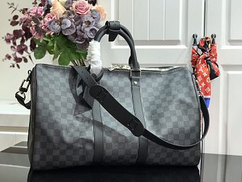 Forubags Louis Vuitton Keepall Bandoulière Damier Graphite Canvas – M41418  – 45 x 27 x 20cm