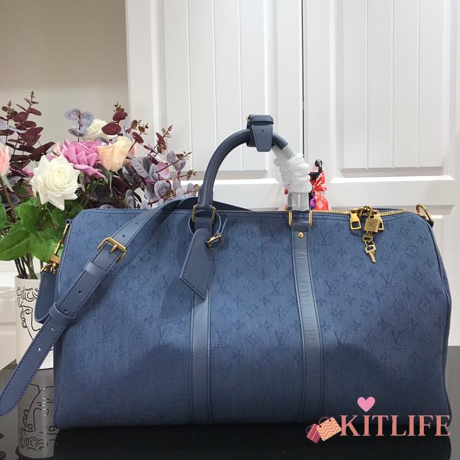Forubags Louis Vuitton Keepall 50 Travel Blue Bag – M44645 – 50x29x23 cm - 1