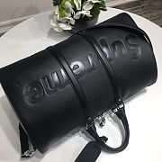 Forubags Louis Vuitton Keepall Travel Blue Supreme Black Bag – M53419 – 45x27x20cm - 6