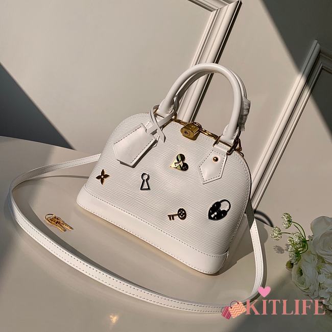 Forubags Louis Vuitton Alma BB Epi Leather White Bag – M52885- 25x17.5x11.5cm - 1