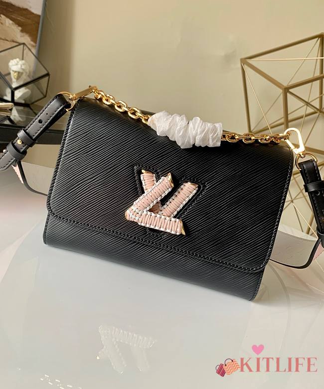 Forubags Louis Vuitton Twist Woven Buckle Medium Black – M57666 - 23 x 17 x 9.5 cm - 1