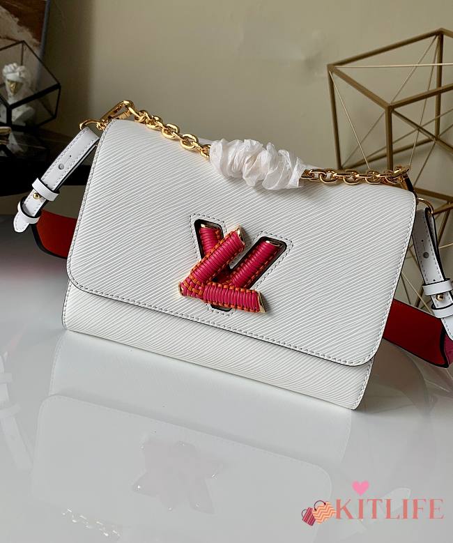 Forubags Louis Vuitton Twist Woven Buckle Medium White – M57666 - 23 x 17 x 9.5 cm - 1