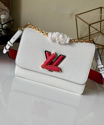 Forubags Louis Vuitton Twist Woven Buckle Medium White – M57666 - 23 x 17 x 9.5 cm