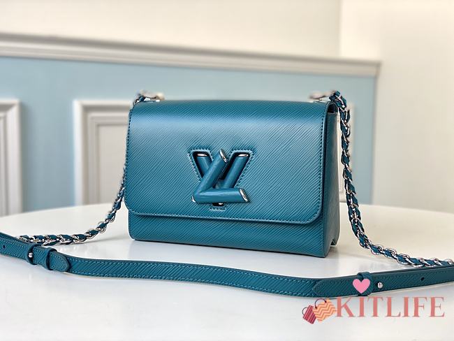 Forubags Louis Vuitton Crafty Twist Buckle Chain Epi Leather Blue – M50282 - 23x 17x 9.5cm - 1