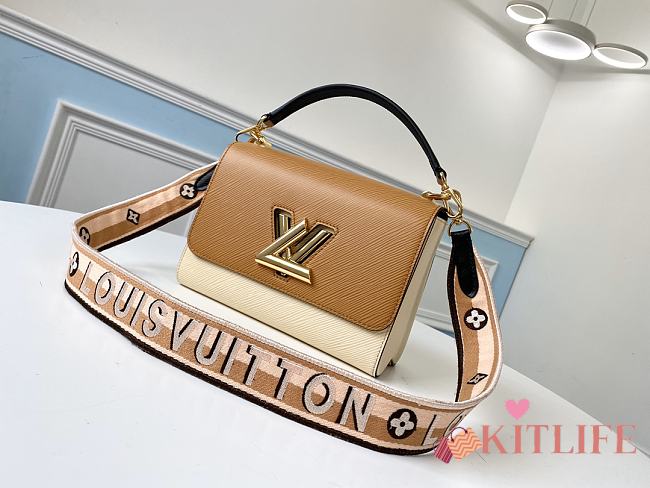 Forubags Louis Vuitton Twist Strap MM Epi Grained Leather Beige/ Apricot – M55677 - 23x 17x 9.5cm - 1