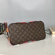 Forubags Louis Vuitton Neverfull Woven Shopping Bag Red/Brown – M40993 – 32x29x17 cm - 3