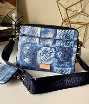 Forubags Louis Vuitton Trio Messenger Three-Piece Blue Men's  Bag – M69443 - 1