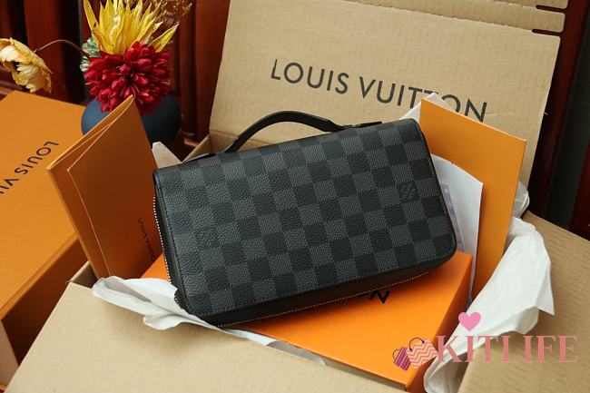 Forubags Louis Vuitton Zippy XL Coated Canvas Black Wallet – N41503 - 23.0 x 15.0x 4.0 cm - 1