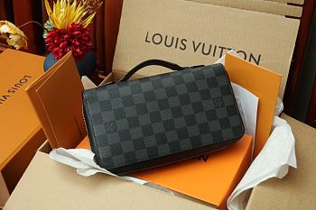 Forubags Louis Vuitton Zippy XL Coated Canvas Black Wallet – N41503 - 23.0 x 15.0x 4.0 cm