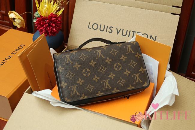 Forubags Louis Vuitton Zippy XL Monogram Macassar Canvas Wallet – N41503 - 23.0 x 15.0x 4.0 cm - 1