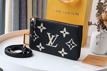 Forubags Louis Vuitton Double Zip Pochette Chain Black Bag – M69203 - 20 x 12.5 x 3 cm