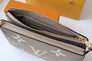 Forubags Louis Vuitton Double Zip Pochette Chain Grey Bag – M69203 - 20 x 12.5 x 3 cm - 2