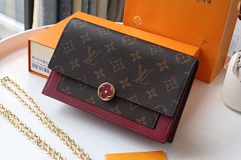 Forubags Louis Vuitton FLORE Chain Wallet Fuchsia Bag – M69578  - 17.5x11.5x3.5 cm