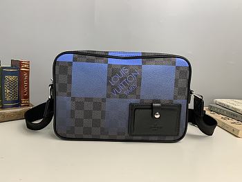 Forubags Louis Vuitton Blue Black Grid Messenger Bag – N40408 – 26.0 x 17.0 x 5.0 cm