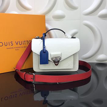 Forubags Louis Vuitton NeoMonceau White / Coquelicot Dark Blue / Bleu Roi Red / Safran Red – M55392 – 22 x 18 x 9 cm