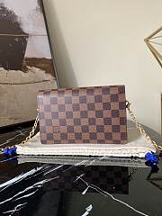 Forubags Louis Vuitton Vavin Chain Wallet Damier Black – N60221 – 19 x 12.5 x 4 cm - 3
