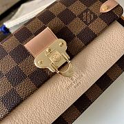 Forubags Louis Vuitton Vavin Chain Wallet Damier Crème Beige / Vénus Pink – N60237 – 19 x 12.5 x 4 cm - 3