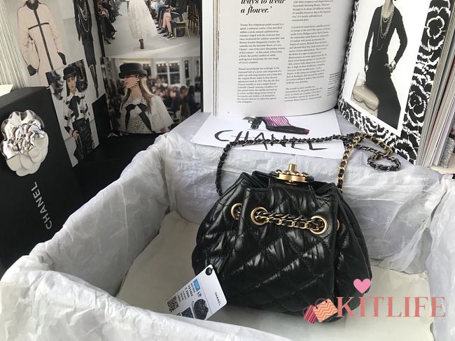 Forubags Chanel Pull Rope Bag Black – AS1802 – 20x17x10 cm - 1
