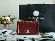 Forubags Chanel WOC Calfskin & Gold-Tone Metal Burgundy – AP2289 - 19 cm - 6