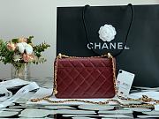 Forubags Chanel WOC Calfskin & Gold-Tone Metal Burgundy – AP2289 - 19 cm - 4