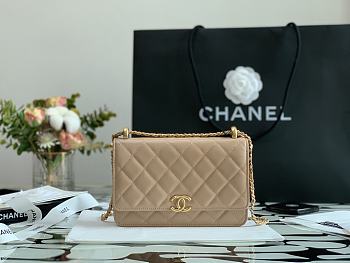 Forubags Chanel WOC Calfskin & Gold-Tone Metal Beige – AP2289 - 19 cm