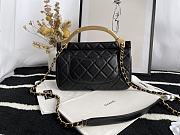 Forubags Chanel Calfskin Flap Bag With Top Handle Black Fall 2021 – JY-21062991 - 22 cm - 4