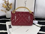 Forubags Chanel Calfskin Flap Bag With Top Handle Burgundy Fall 2021 – JY-21062991 - 22 cm - 3