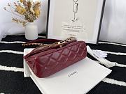Forubags Chanel Calfskin Flap Bag With Top Handle Burgundy Fall 2021 – JY-21062991 - 22 cm - 4
