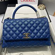 Forubags Chanel Coco Grained Calfskin with Handle Small Blue – 92991 - 28 cm - 4