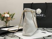 Forubags Chanel Vintage Tote Gold Chain Cowhide White – 99056 – 24x31x7 cm - 5